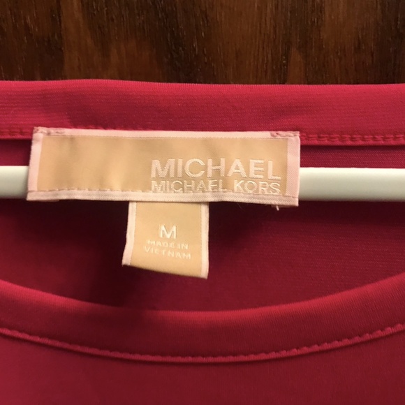 Michale Kors Size M pink round neck sleeveless ruched dress - Picture 2 of 4